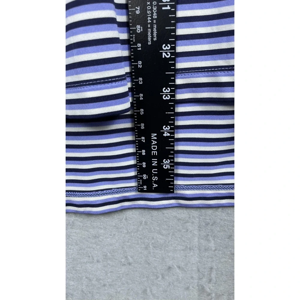RLX Ralph Lauren‎ Polo Shirt Mens XL Blue White Stripe Golf Performance Stretch